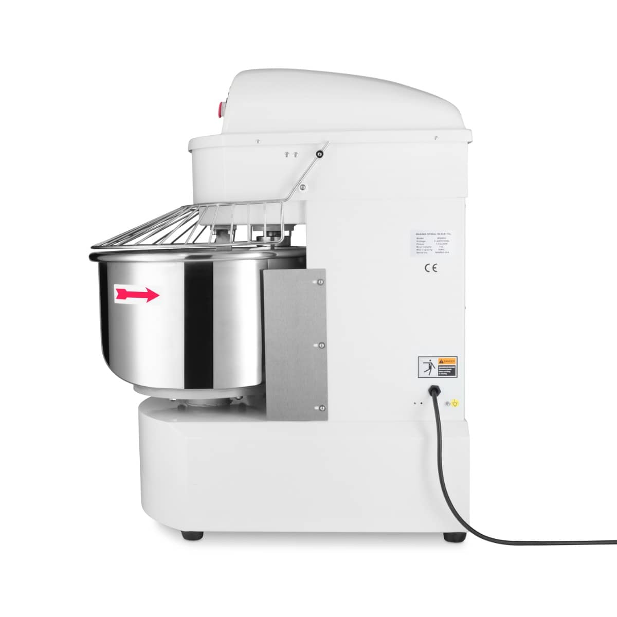 Dough Mixer - 75L - 48kg Dough - 2 Speeds — 4