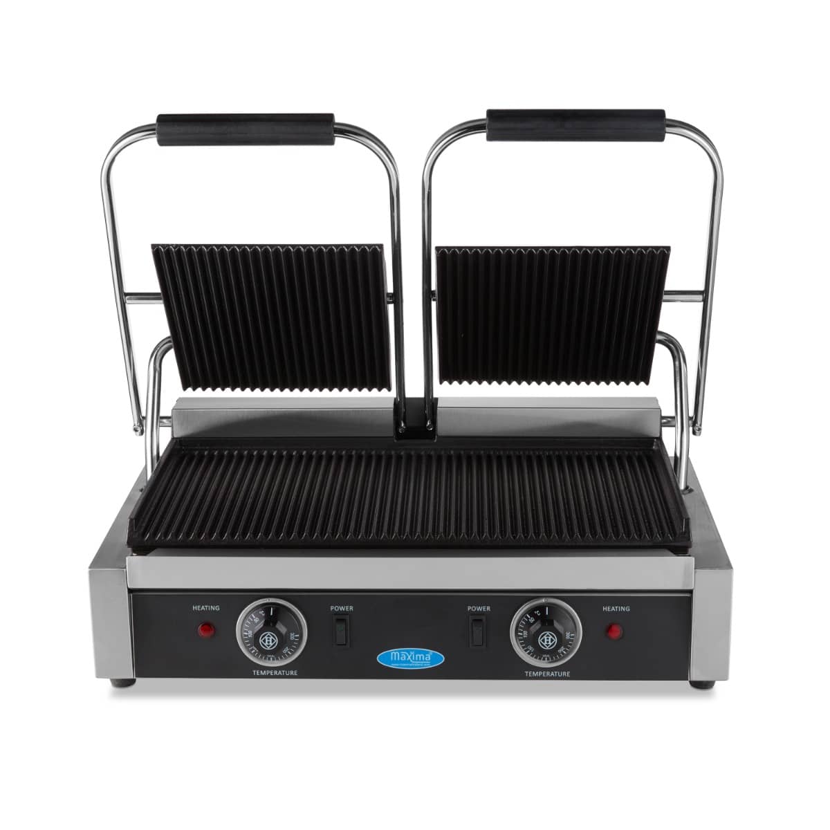 Contact Grill - Grooved - Double Grill Plate - 2 x 22cm — 2