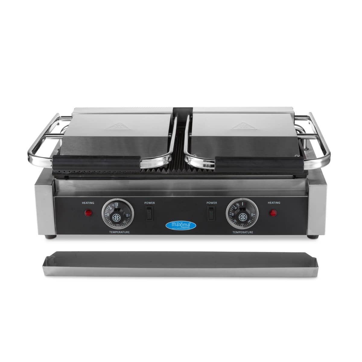 Contact Grill - Grooved - Double Grill Plate - 2 x 22cm — 5