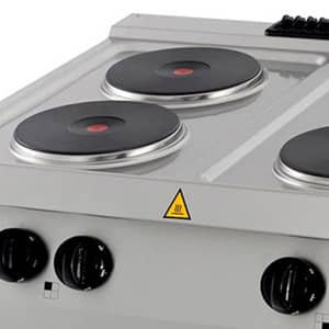 Heavy Duty Cooker - 4 Burners - Double Unit - 70cm Deep - Electric — 5