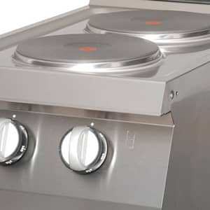 Heavy Duty Cooker - 2 Burners - Single Unit - 70cm Deep - Electric — 3