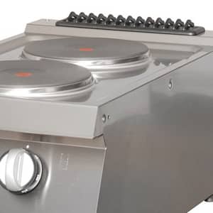 Heavy Duty Cooker - 2 Burners - Single Unit - 70cm Deep - Electric — 4