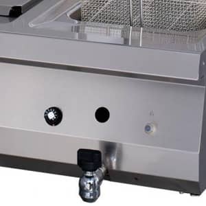 Heavy Duty Deep Fryer - 2 x 12L - Double Unit - 70cm Deep - with Drain Tap - Gas — 5