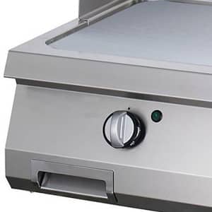 Heavy Duty Griddle - Half Grooved Chrome - Double Unit - 70cm Deep - Electric — 5