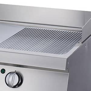 Heavy Duty Griddle - Half Grooved - Double Unit - 70cm Deep - Electric — 5