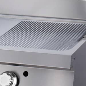 Heavy Duty Griddle - Half Grooved - Double Unit - 70cm Deep - Gas — 5
