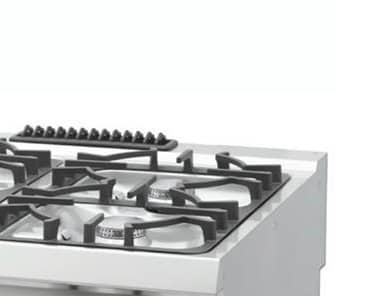 Aragaz profesional pe gaz Maxima Heavy Duty – 4 arzătoare – 24 kW – modul dublu – adâncime 70 cm — 5