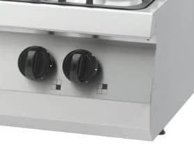 Aragaz profesional pe gaz Maxima Heavy Duty – 4 arzătoare – 24 kW – modul dublu – adâncime 70 cm — 3