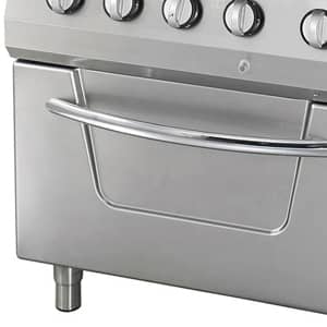 Aragaz profesional pe gaz Maxima Heavy Duty cu cuptor – 4 arzătoare – 37 kW – modul dublu – adâncime 70 cm — 4