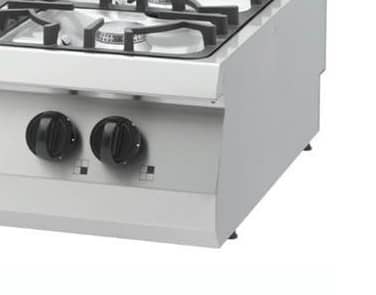 Aragaz profesional pe gaz Maxima Heavy Duty – 4 arzătoare – 30 kW – modul dublu – adâncime 70 cm — 3