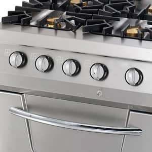 Aragaz profesional pe gaz Maxima Premium Stove – 4 arzătoare – modul dublu – adâncime 90 cm — 4