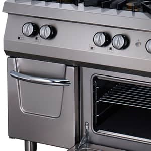 Aragaz profesional pe gaz Maxima Premium cu cuptor – 6 arzătoare – modul triplu – adâncime 90 cm — 3
