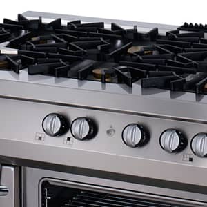 Aragaz profesional pe gaz Maxima Premium cu cuptor – 6 arzătoare – modul triplu – adâncime 90 cm — 4