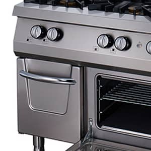 Aragaz profesional pe gaz Maxima Premium cu cuptor electric – 6 arzătoare – modul triplu – adâncime 90 cm — 5
