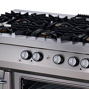 Aragaz profesional pe gaz Maxima Premium cu cuptor electric – 6 arzătoare – modul triplu – adâncime 90 cm — 4