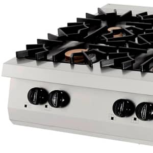 Aragaz profesional pe gaz Maxima Premium – 6 arzătoare – modul triplu – adâncime 90 cm — 3