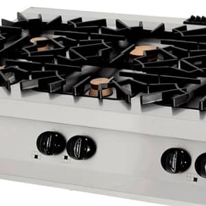 Aragaz profesional pe gaz Maxima Premium – 6 arzătoare – modul triplu – adâncime 90 cm — 5
