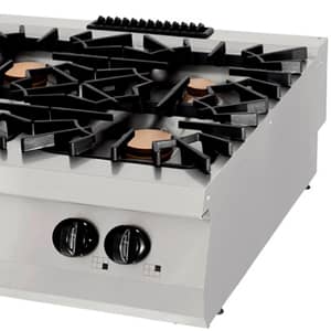 Aragaz profesional pe gaz Maxima Premium – 6 arzătoare – modul triplu – adâncime 90 cm — 4