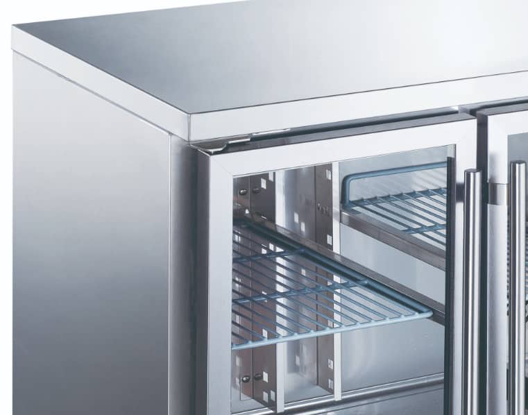 Counter Fridge - 136cm - 2 Glass Doors — 5