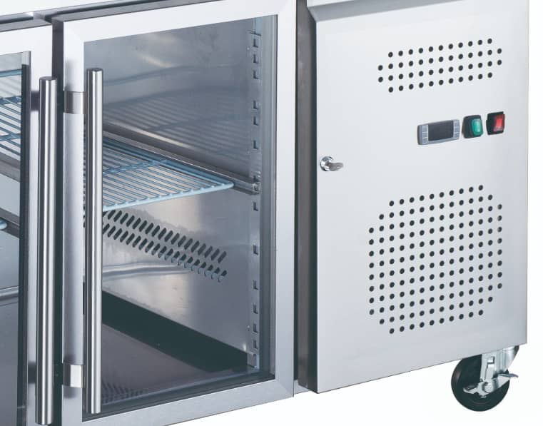 Counter Fridge - 136cm - 2 Glass Doors — 4