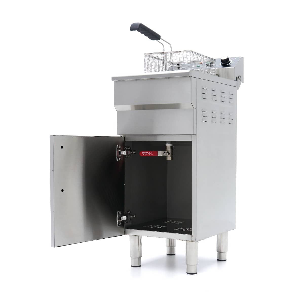 Deep Fryer - 16L - 1 Basket - with Drain Tap and Stand - 230V — 14