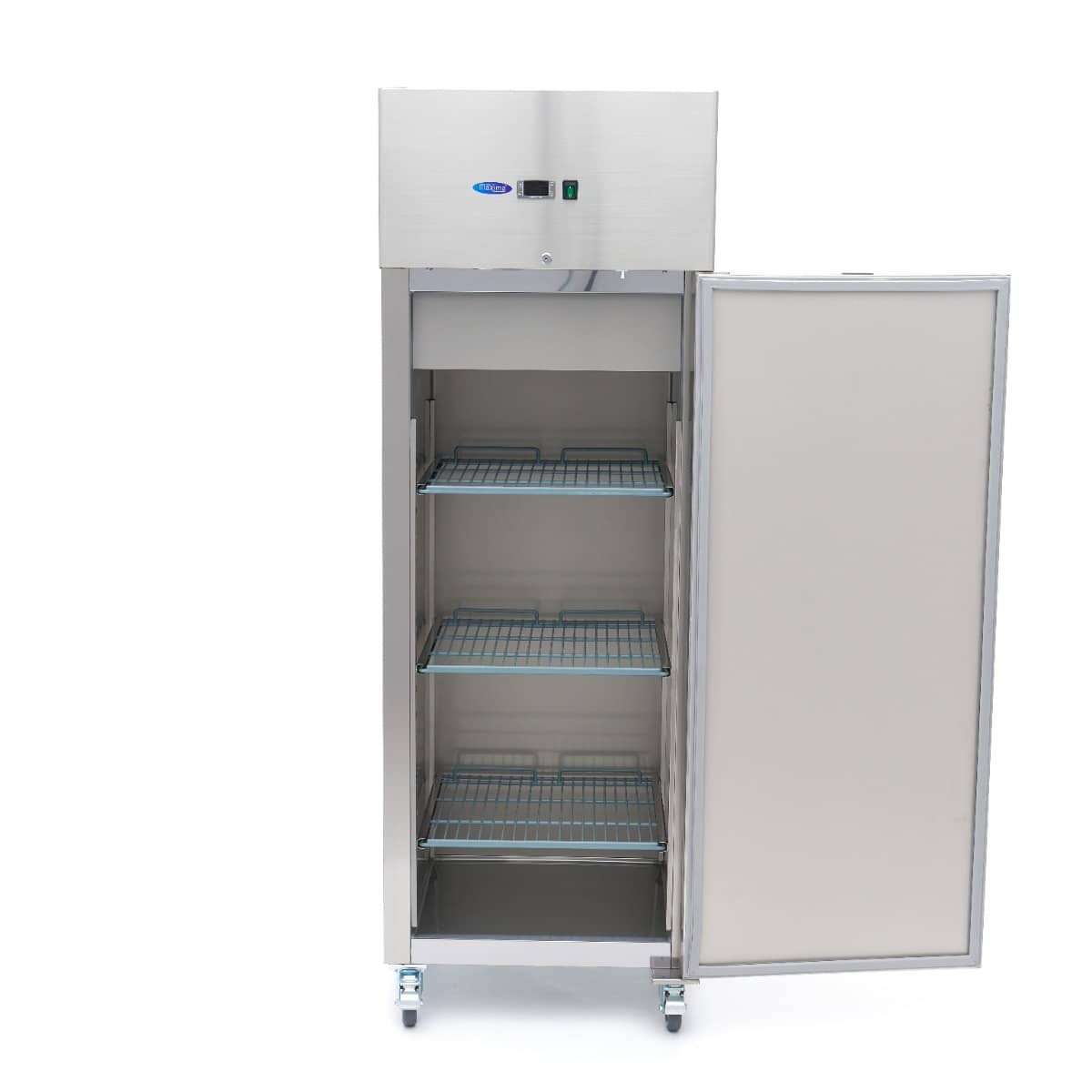 Fridge - 400L - 3 Adjustable Shelves - Stainless Steel - on Wheels — 4