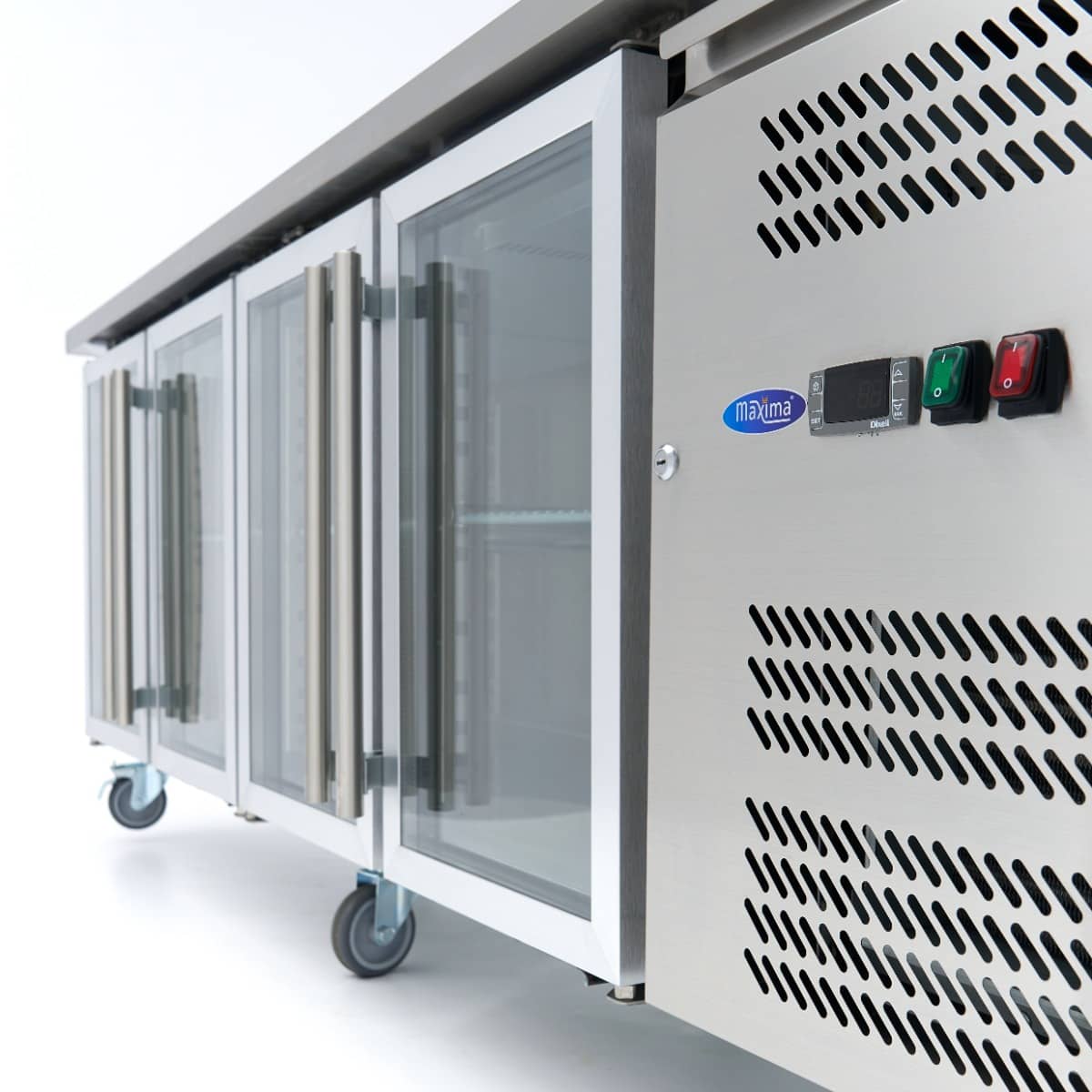 Counter Fridge - 223cm - 4 Glass Doors — 8