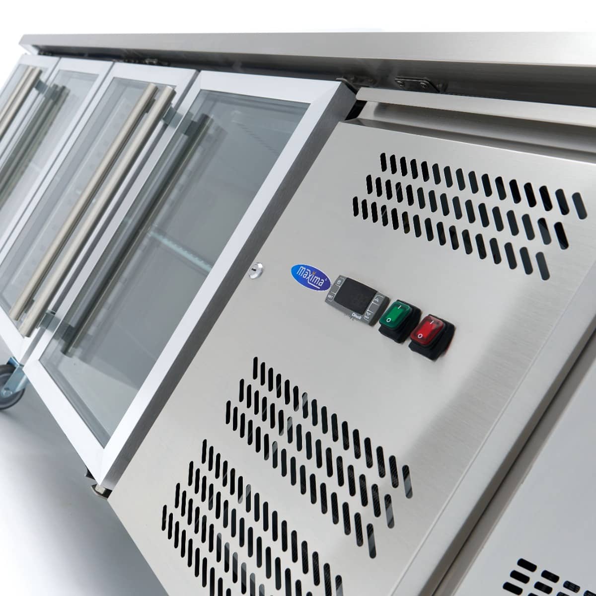 Counter Fridge - 223cm - 4 Glass Doors — 12