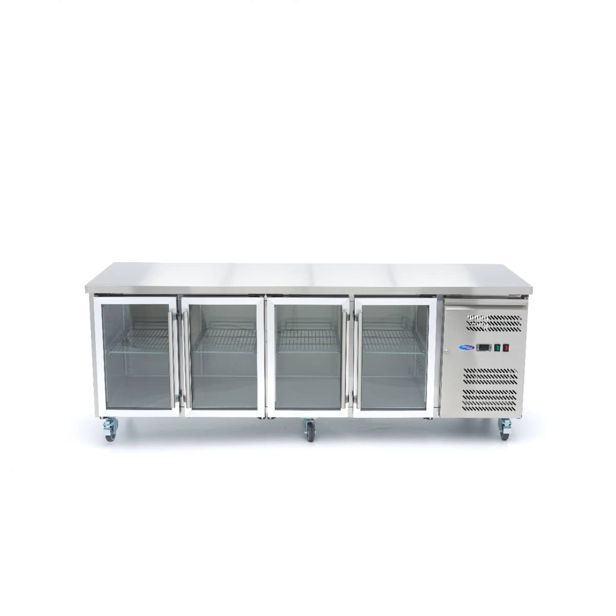 Counter Fridge - 223cm - 4 Glass Doors — 3