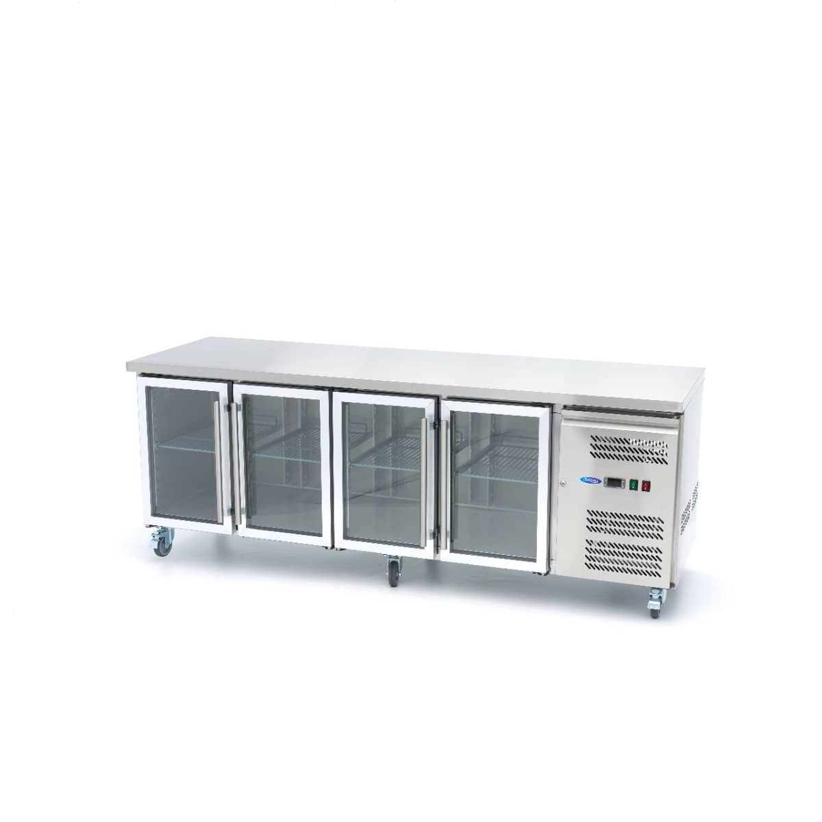 Counter Fridge - 223cm - 4 Glass Doors — 4