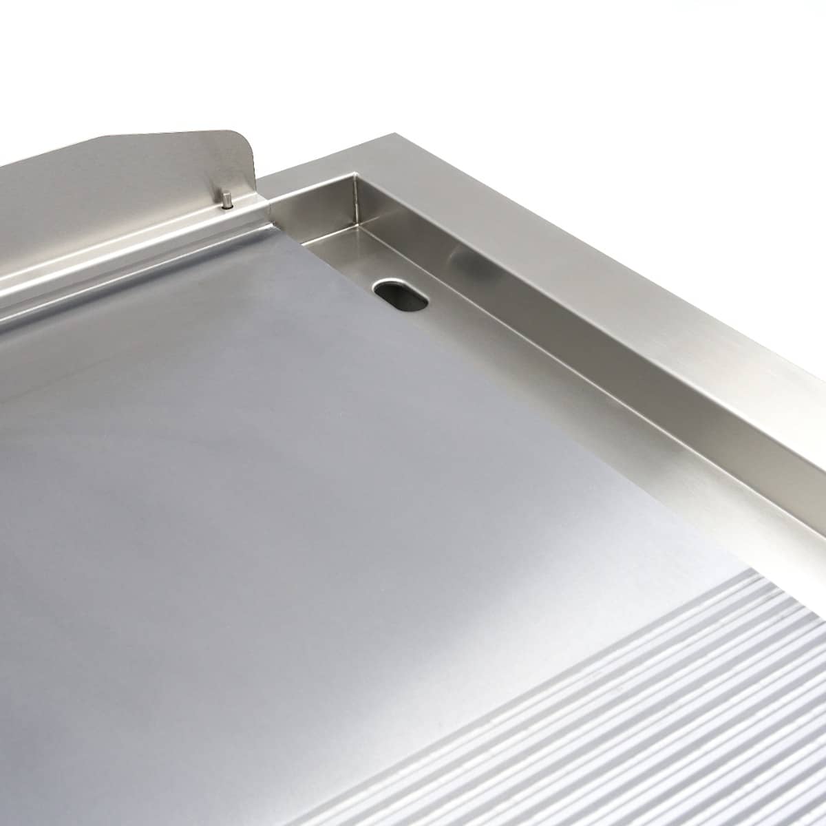 Induction Griddle 700 - Smooth and Grooved - 10000W - Double - with Stand — 10
