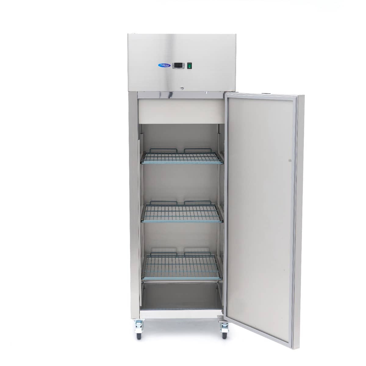 Fridge - 600L - 3 Adjustable Shelves (2/1 GN) - Stainless Steel - on Wheels — 3