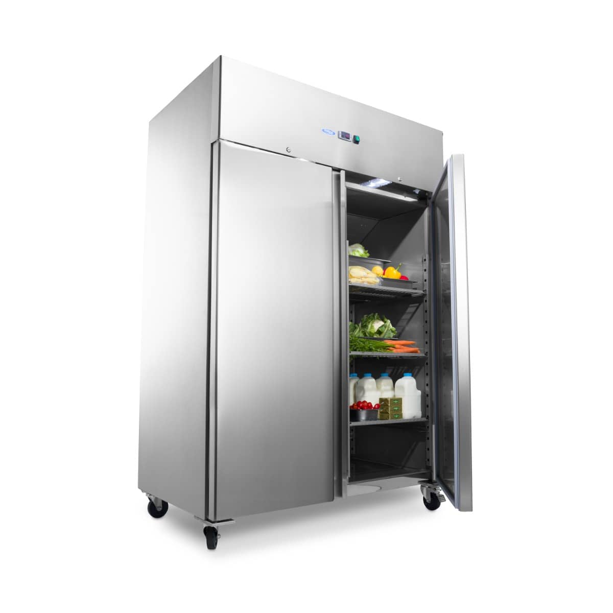Freezer - 1200L - 6 Adjustable Shelves (2/1 GN) - on Wheels - incl Shelves — 3