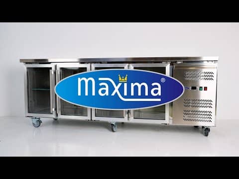 Counter Fridge - 223cm - 4 Glass Doors — 2