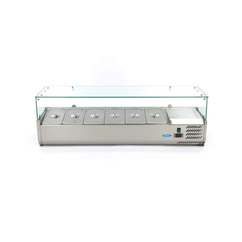 Countertop Prep Fridge - 140cm - Fits 6 x 1/3 GN — 2