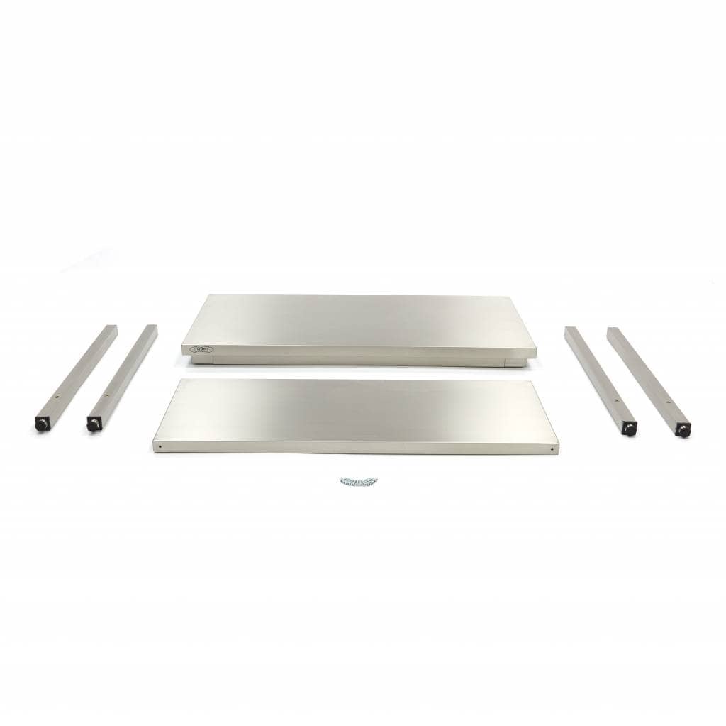 Stainless Steel Table - 200 x 60cm - Adjustable Height - with Storage Shelf — 4