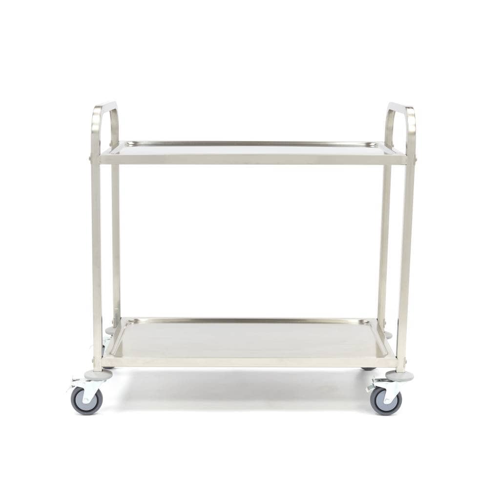 Stainless Steel Serving Trolley - 2 Shelves — 2