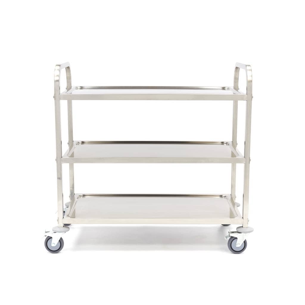 Stainless Steel Serving Trolley - 3 Shelves — 2