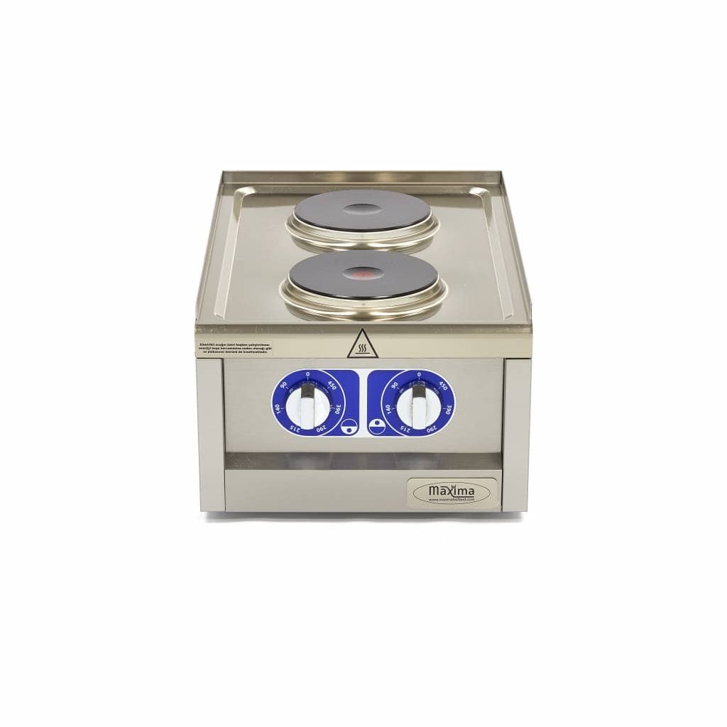 Commercial Grade Cooker - 2 Burners - Single Unit - 60cm Deep - Electric — 2