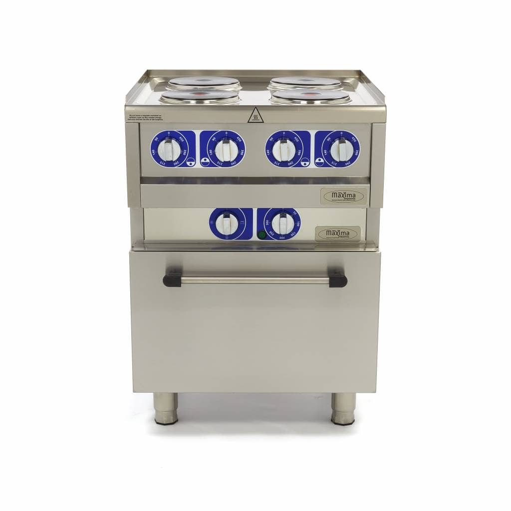 Commercial Grade Stove - 4 Burners - Electric - Double Unit - 60cm Deep - with Oven — 2