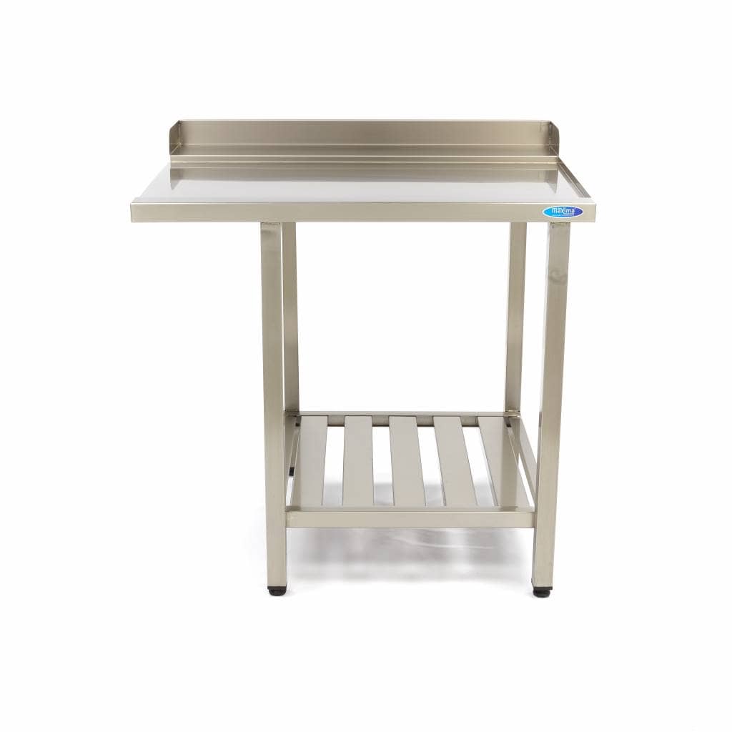 Dishwasher Table - 70 x 75cm - Right - with Backsplash and Storage Shelf — 2