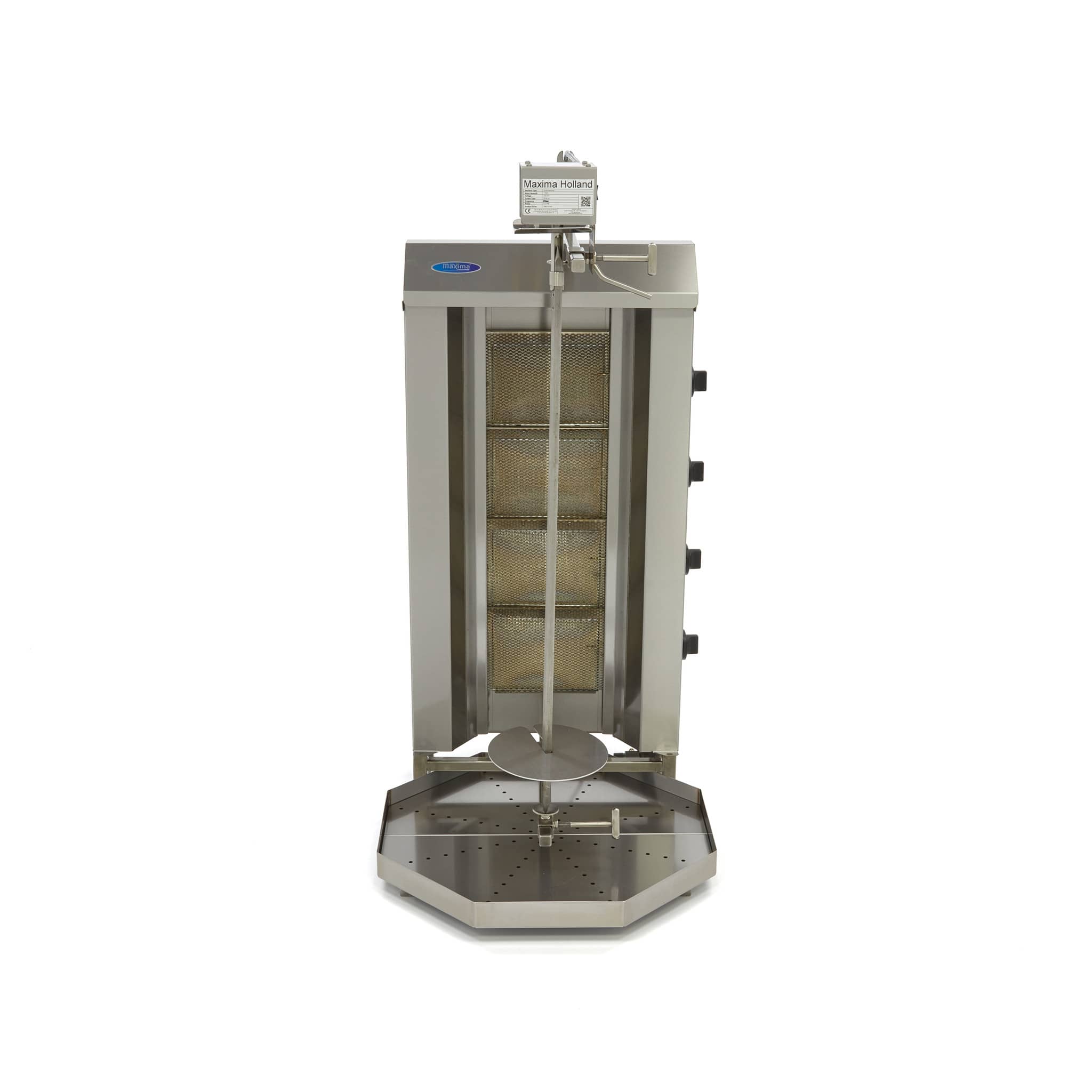 Kebab Grill - 4 Burners - 50kg Meat - Gas — 2