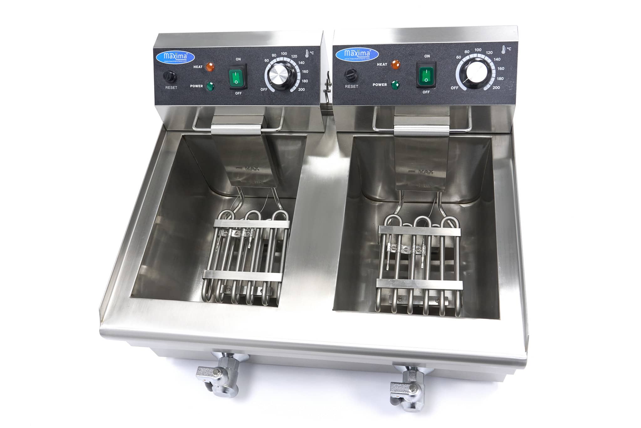Deep Fryer - 2 x 10L - 2 Baskets - with Drain Tap — 5