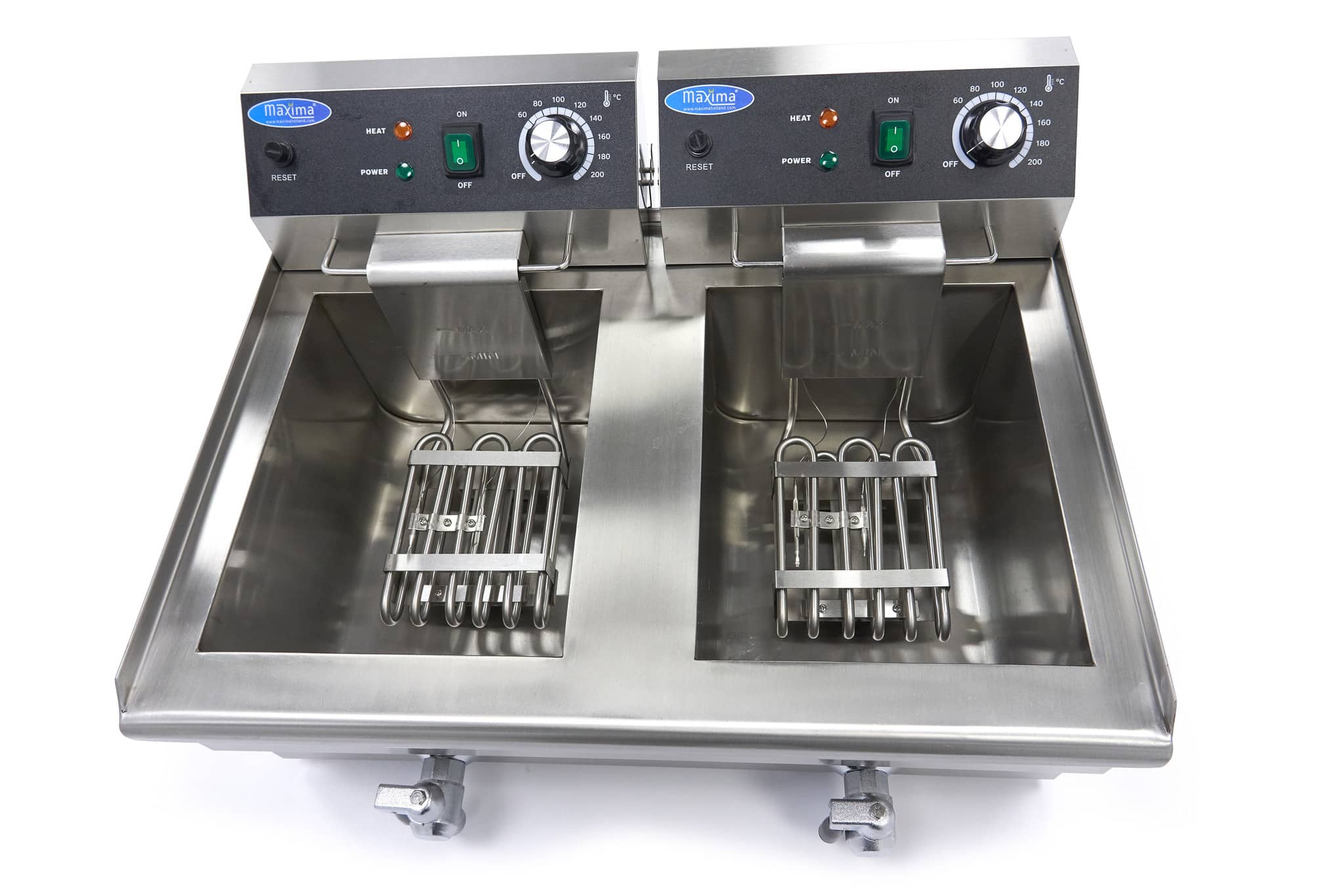 Deep Fryer - 2 x 13L - 2 Baskets - with Drain Tap — 7