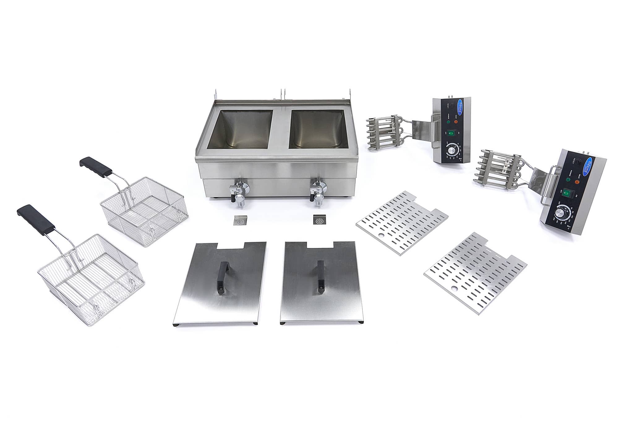 Deep Fryer - 2 x 10L - 2 Baskets - with Drain Tap — 8