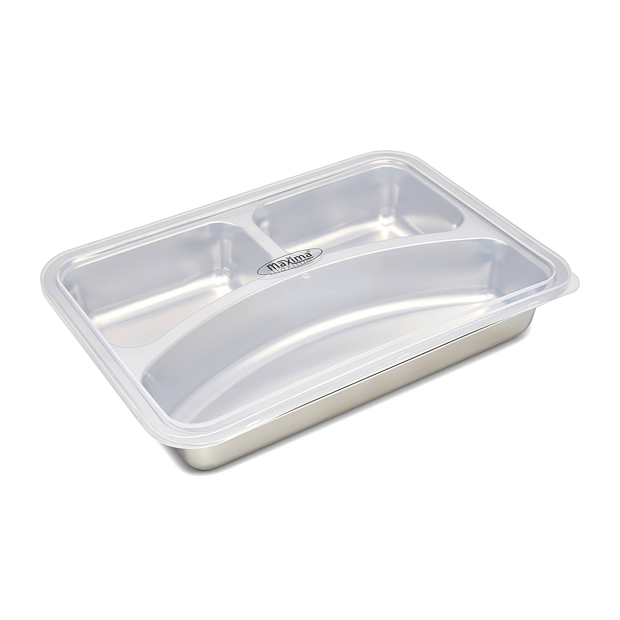Lid for 3 Compartment Plate - Plastic - Dishwasher Safe — 3
