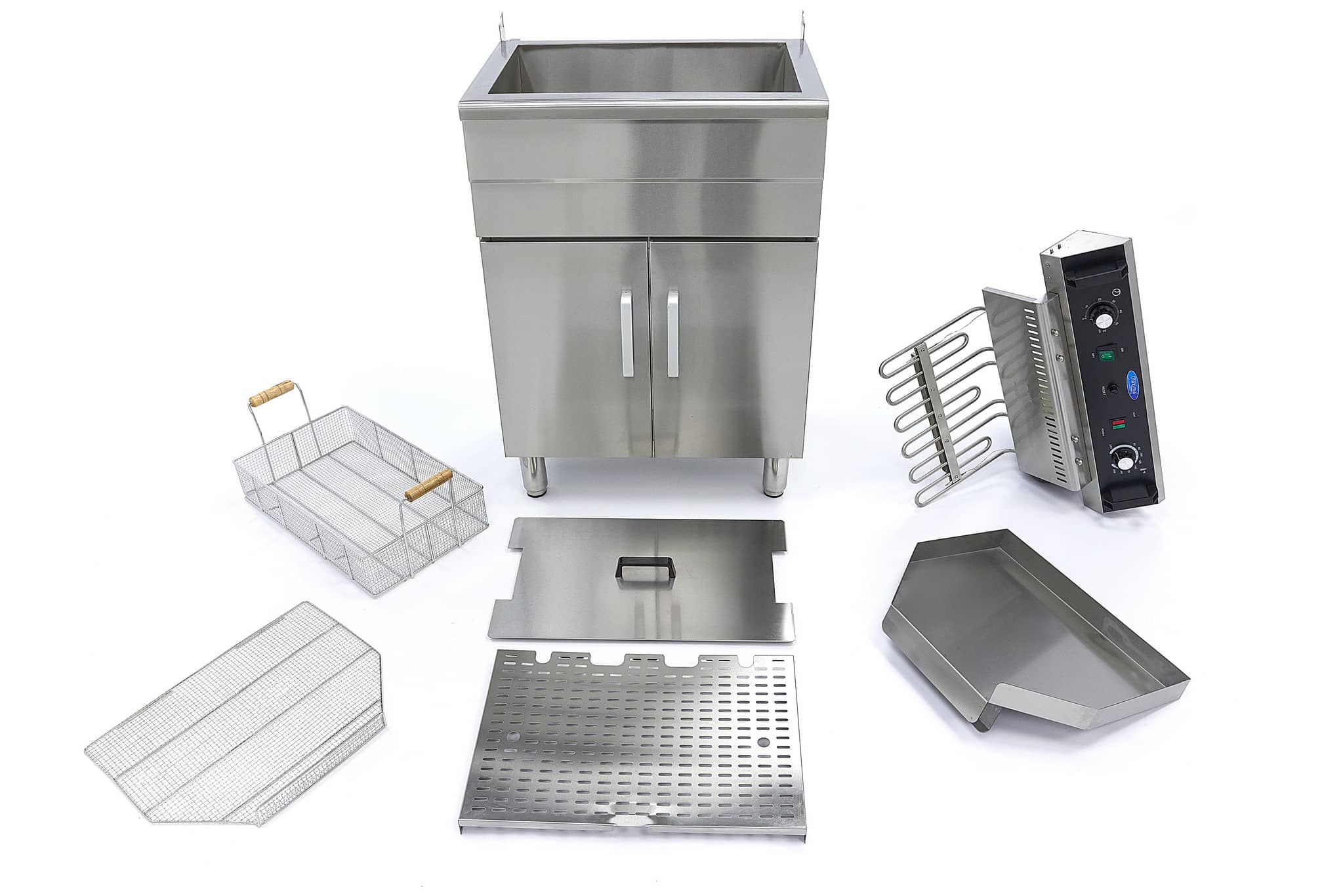Deep Fryer - 30L - 1 Basket - with Drain Tap and Stand — 10