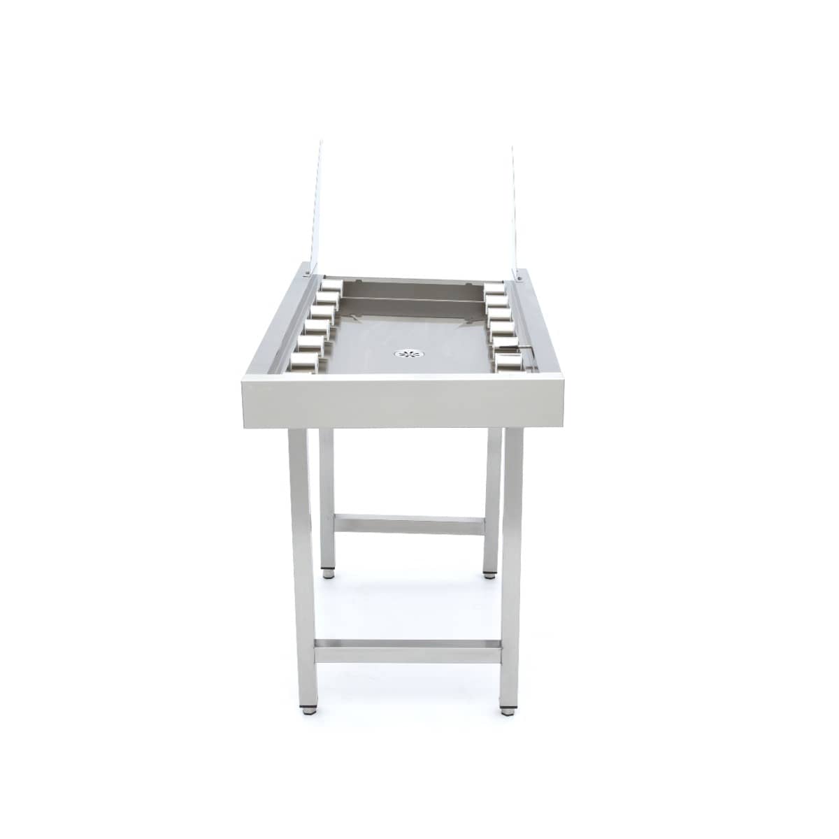 Stainless Steel Straight Roller Table - for Rack Conveyor Dishwasher — 3
