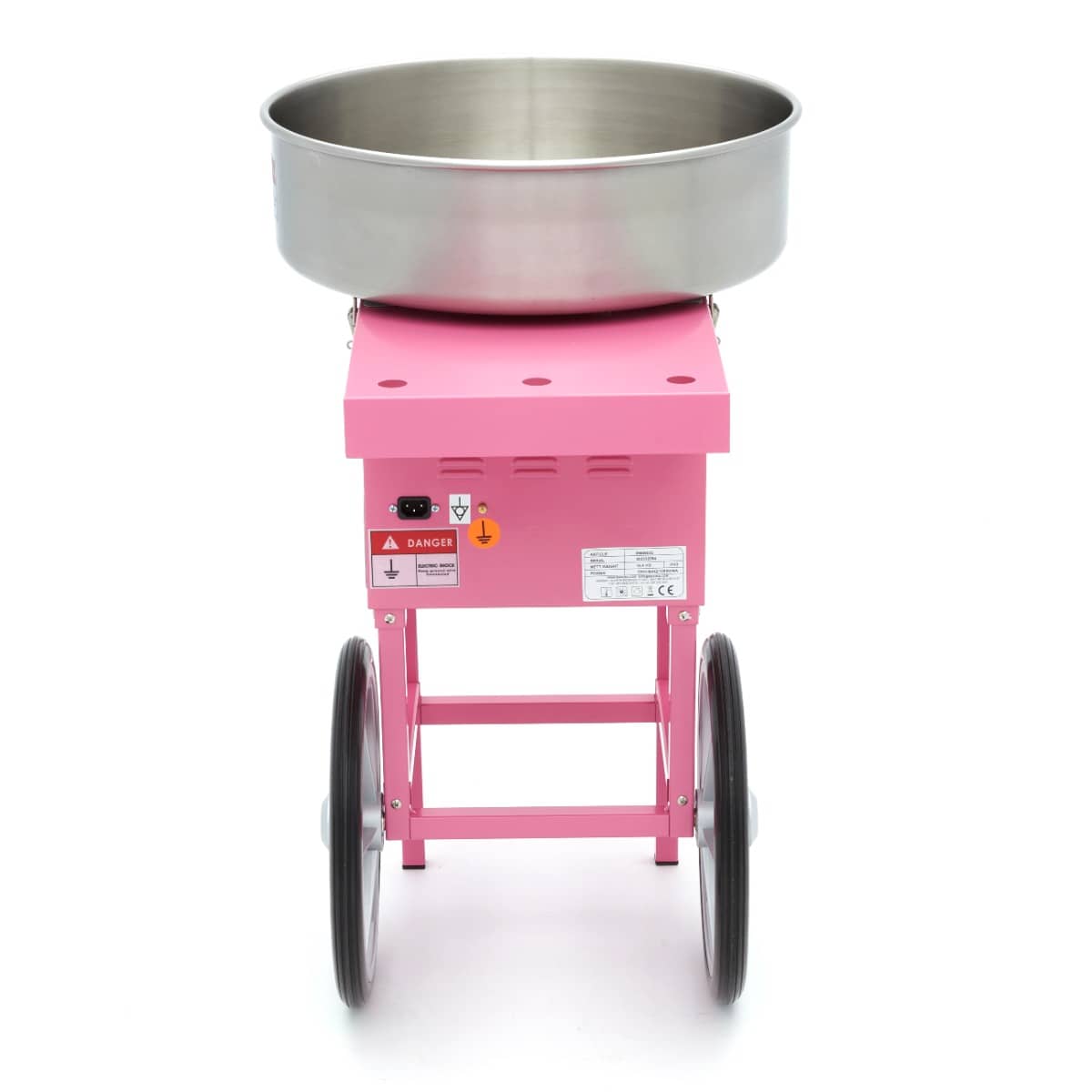 Candy Floss Machine – Ø 52cm – Pink – with Cart — 4