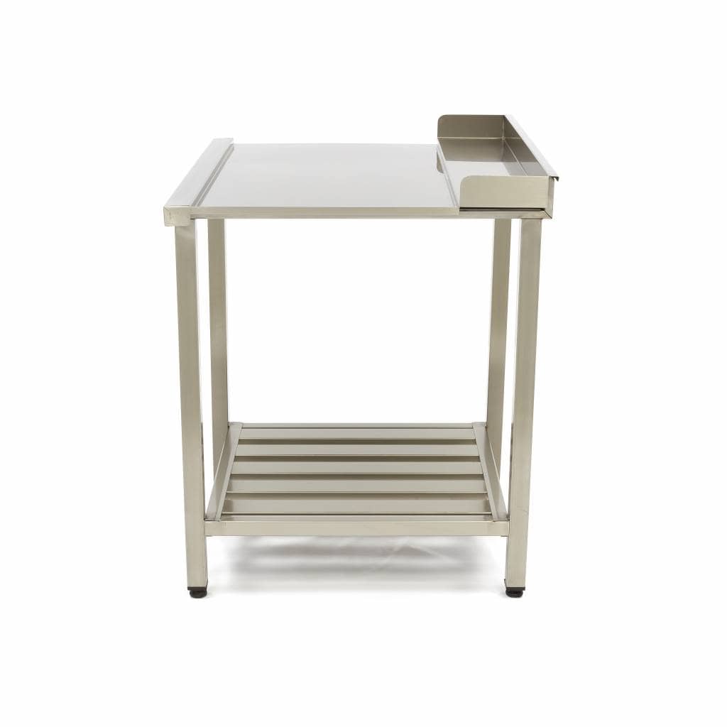 Dishwasher Table - 70 x 75cm - Right - with Backsplash and Storage Shelf — 3